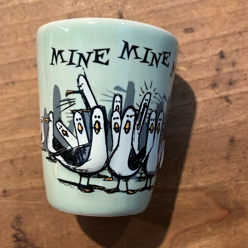 Disney Mine Mine Mine Seagulls Finding Nemo Pixar shot glass